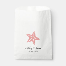 Sacolinha Casamento de Starfish Rosa Favorita Bolsas, Cookie