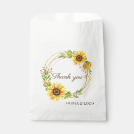 Sacolinha Casamento de Sunflower Boho