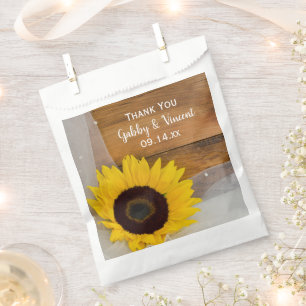 Sacolinha Casamento De Véu Amarelo De Girassol Obrigado