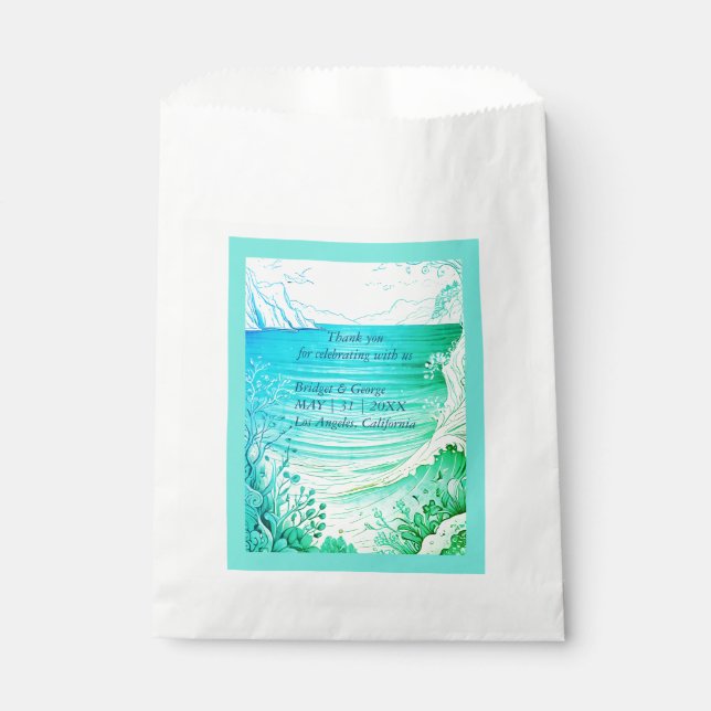 Sacolinha casamento de vibe na costa azul (Frente)