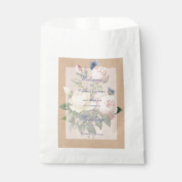 Sacolinha Casamento do Jardim da Borboleta Rosa Inglesa