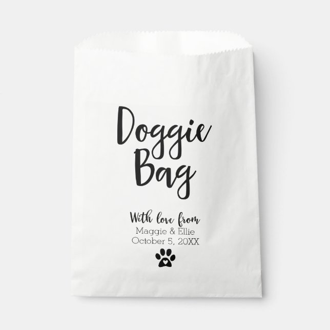 Sacolinha Casamento Doggie Treat Favor Bolsas (Frente)