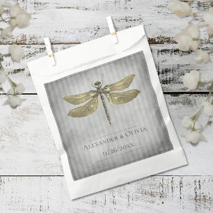 Sacolinha Casamento Dourado com Dragonfly