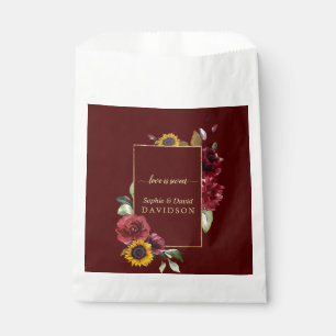 Sacolinha Casamento Dourado de Girassol Real