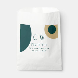 Sacolinha Casamento Dourado de Peacock Green Obrigado, Gift 