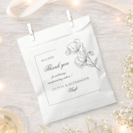 Sacolinha Casamento elegante com flores picadas