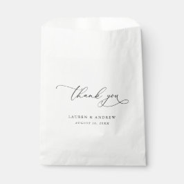 Sacolinha Casamento Elegante de Caligrafia Branca e Preta