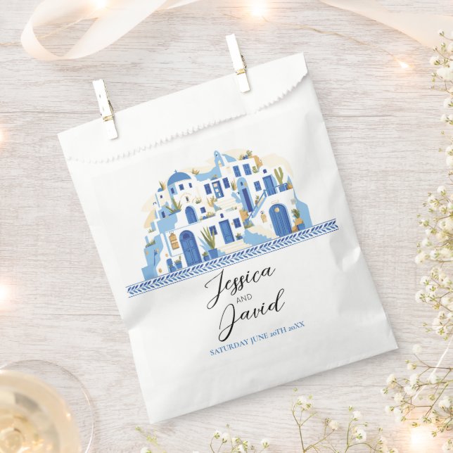 Sacolinha Casamento Favor Bolsas Santorini Grécia Azul Branc (Cortado)