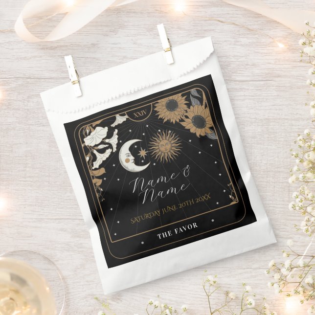 Sacolinha Casamento Favor Bolsas Tarot Cartões Sun Moon (Cortado)