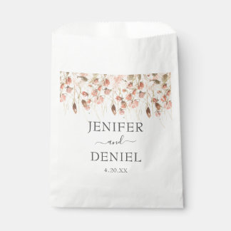 Sacolinha Casamento Floral Boho Aquarela Seca