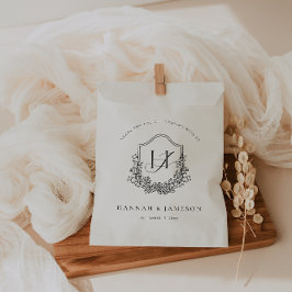 Sacolinha Casamento Floral Boho | Monograma Vintage