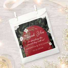 Sacolinha Casamento Floral Branco Negro Elegante