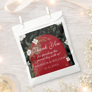 Sacolinha Casamento Floral Branco Negro Elegante