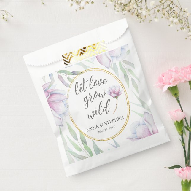 Sacolinha Casamento Floral da Magnolia Elegante (Selado)