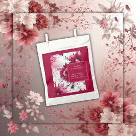 Sacolinha casamento floral de abstrato rosa floral