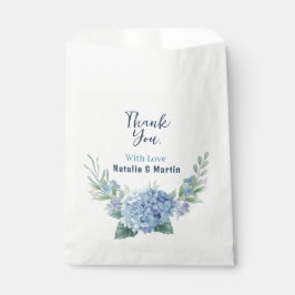 Sacolinha Casamento Floral de Aquarela de Hortênsia Azul