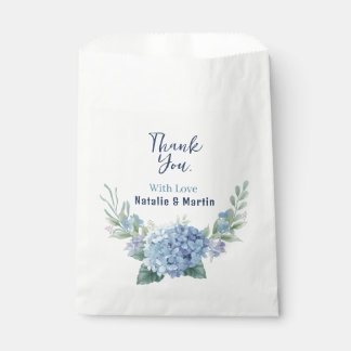 Sacolinha Casamento Floral de Aquarela de Hortênsia Azul