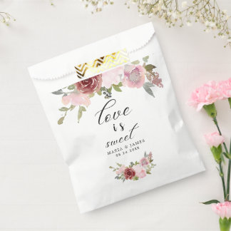 Sacolinha Casamento Floral de Aquarela de Jardim de Verão
