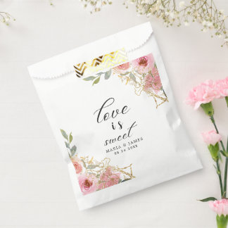 Sacolinha Casamento Floral de Aquarela de Jardim de Verão