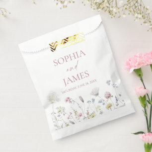Sacolinha Casamento Floral de Flores Silvestres Elegantes