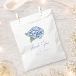 Sacolinha Casamento Floral de Hydrangea Azul Elegante
