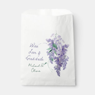 Sacolinha Casamento Floral em Aquarela Roxa Elegante Persona