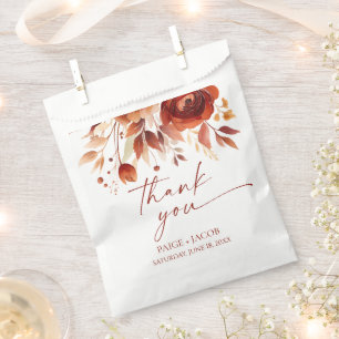 Sacolinha Casamento Floral Flor Burgundy Enferrujado Marrom
