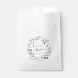 Sacolinha Casamento floral romeno de cor azul-aquática empo