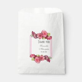 Sacolinha Casamento floral rosa rosa rosa rosa rosa