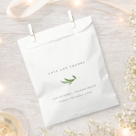 Sacolinha Casamento Foliar Mínimo Greenery Obrigado