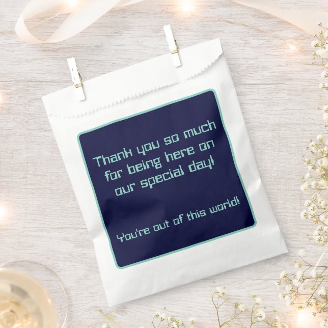 Sacolinha Casamento Galáctico Sci-Fi (Cortado)