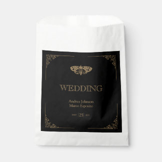 Sacolinha Casamento Gótico Victoriano Elegante, Favor Bag