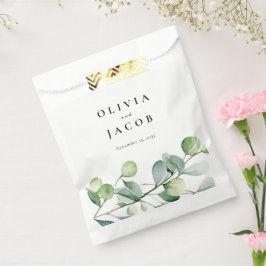 Sacolinha Casamento Greenery Eucalyptus Watercolor