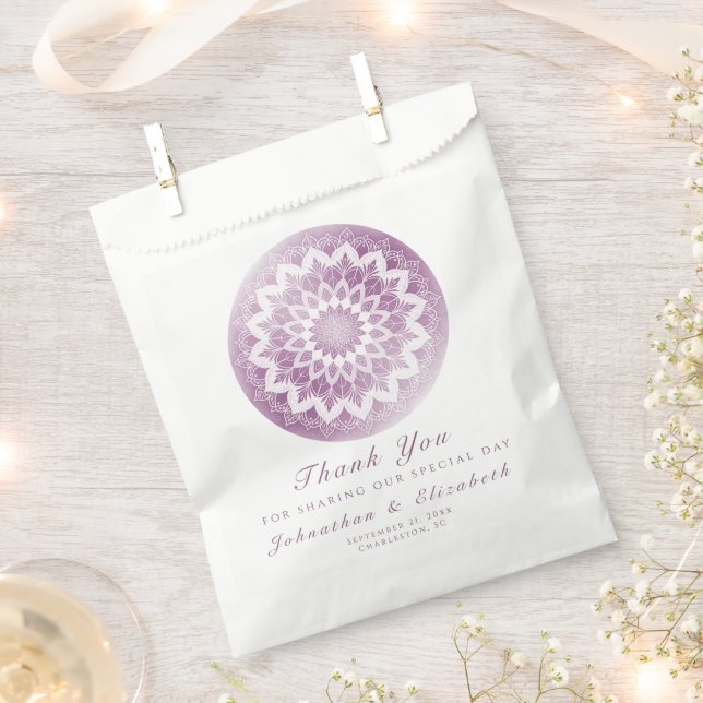 Sacolinha Casamento Mandala com Renda Rosa (Cortado)
