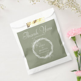 Sacolinha Casamento Minimalista Boho Sage Green