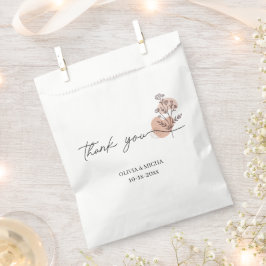 Sacolinha Casamento Minimalista com Obrigado Favor Bag