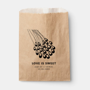 Sacolinha Casamento Moderno da Pena de Peacock Estilizada