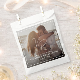 Sacolinha Casamento Moderno de Foto Branca e Preta