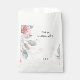 Sacolinha Casamento moderno de Rosa de pincel de Abstrato e