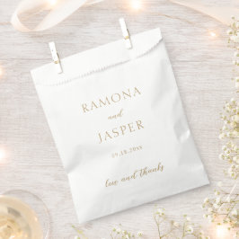 Sacolinha Casamento Moderno Simples e Dourado