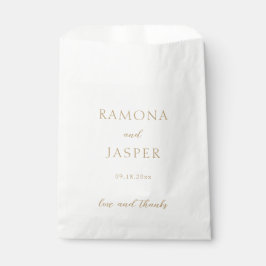 Sacolinha Casamento Moderno Simples e Dourado