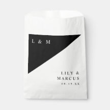 Casamento Monograma Minimalista Preto e Branco