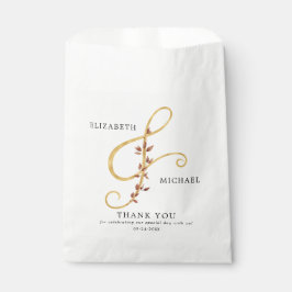 Sacolinha Casamento outono Botânico Ampersand Elegante Simpl