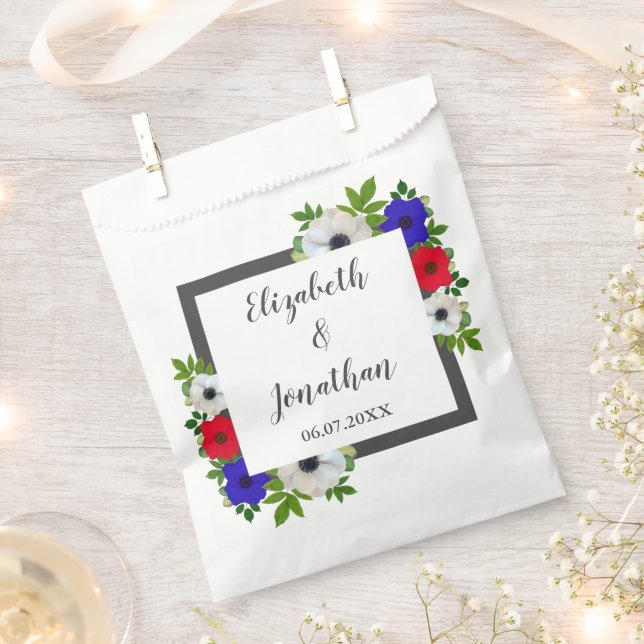 Sacolinha Casamento Patriótico de Panda Anemone (Cortado)