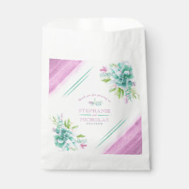 Sacolinha Casamento personalizado com cores aquáticas cor-de