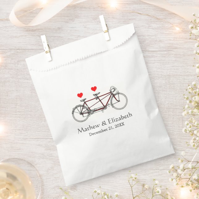 Sacolinha Casamento Personalizado Da Bicicleta De Bicicleta  (Cortado)