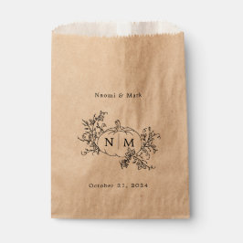 Sacolinha Casamento por Monograma das Vinhas de Abóbora