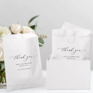 Sacolinha Casamento Preto e Branco Chic Elegante