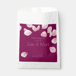 Sacolinha Casamento Romântico de Petais Rosa