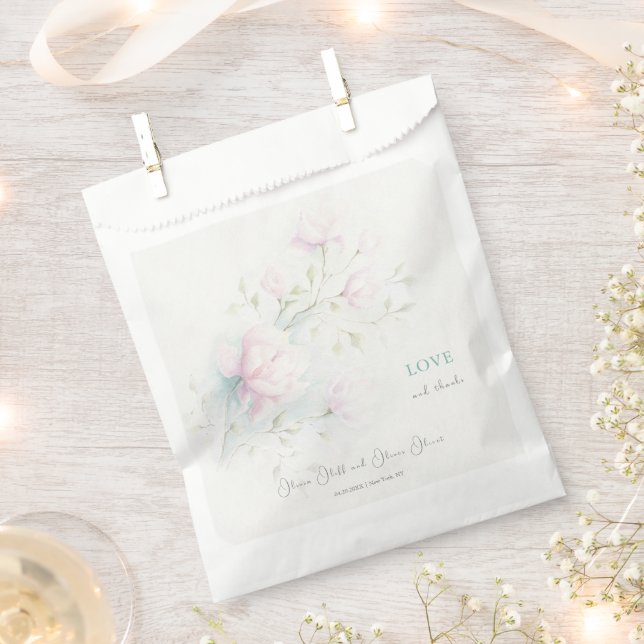 Sacolinha Casamento Rosa Magnolia (Cortado)